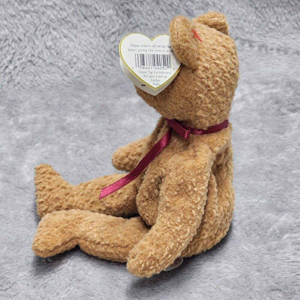 Beanie Babies Curly 1993 1996 RARE Baby Bear Toy Vtg - Picture 4 of 10